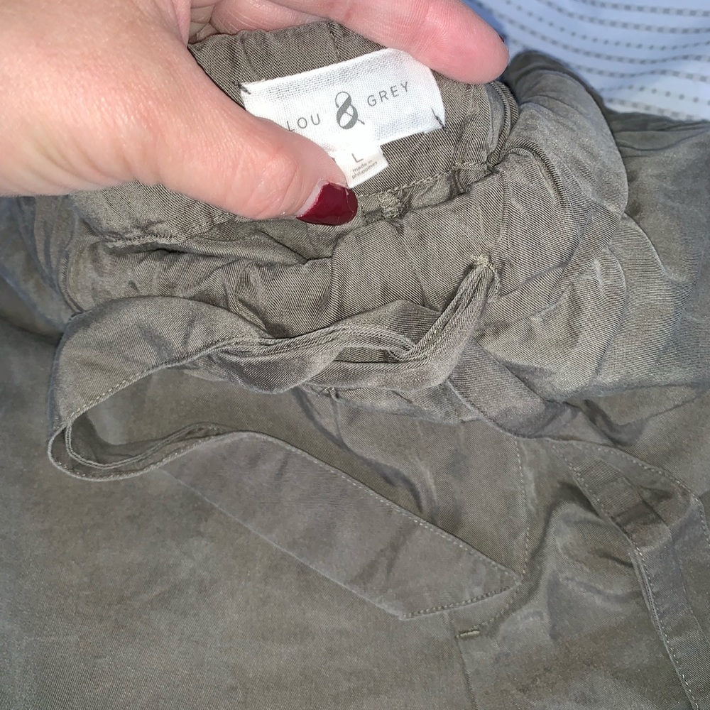 Cinch waist above ankle pant